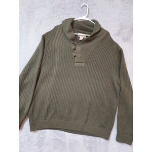 Duluth Trading Sweater Mens 3XL Wool Blend High Neck Infantry Heavyweight Shawl